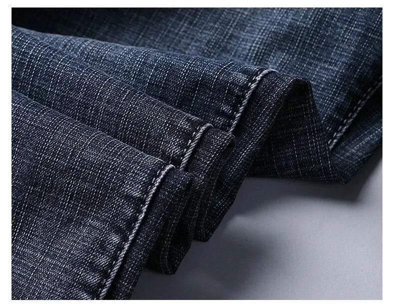 Wthinlee, nuevos pantalones vaqueros de negocios para hombres, pantalones vaqueros informales rectos el&aacute;sticos a la moda, pantalones vaqueros cl&aacute;sicos azules y negros para trabajo, ropa de marca mascu