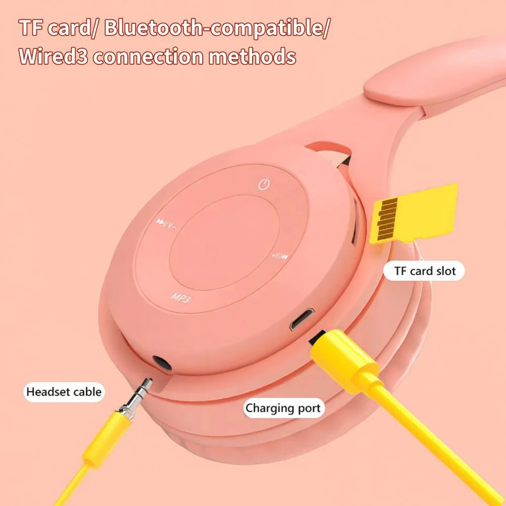 Y08 Auriculares inal&aacute;mbricos Bluetooth Macaron auriculares est&eacute;reo con diadema para juegos con micr&oacute;fono Gamer Girl regalo para tableta m&oacute;vil