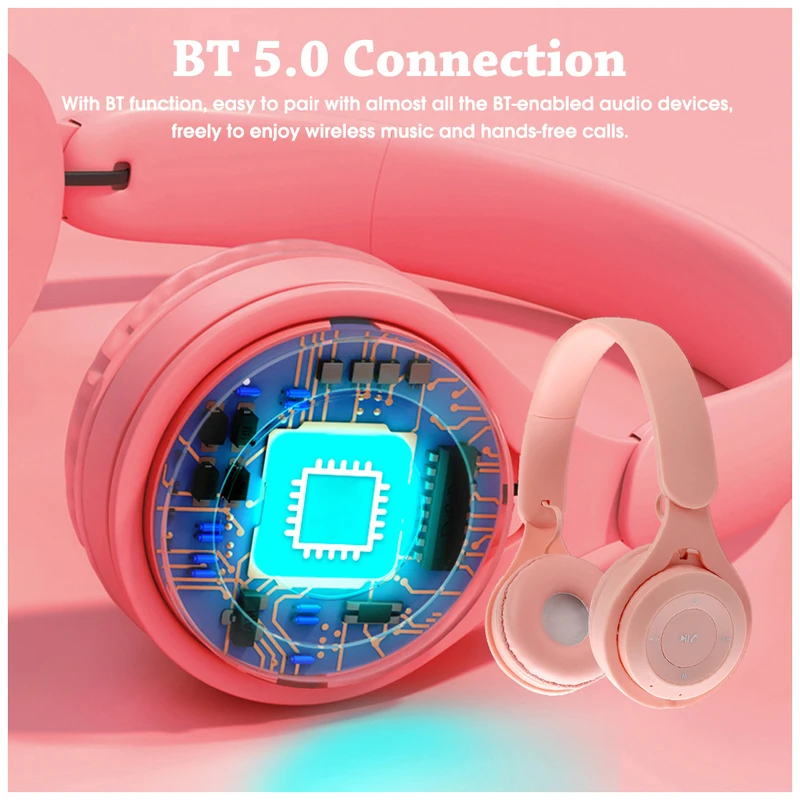 Y08 Auriculares inal&aacute;mbricos Bluetooth Macaron auriculares est&eacute;reo con diadema para juegos con micr&oacute;fono Gamer Girl regalo para tableta m&oacute;vil