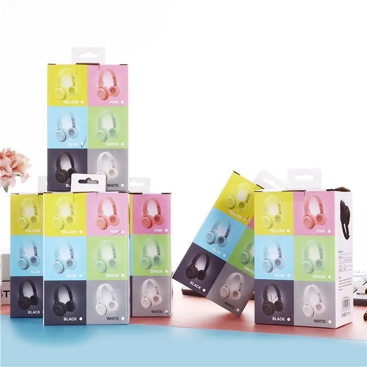 Y08 Auriculares inal&aacute;mbricos Bluetooth Macaron auriculares est&eacute;reo con diadema para juegos con micr&oacute;fono Gamer Girl regalo para tableta m&oacute;vil