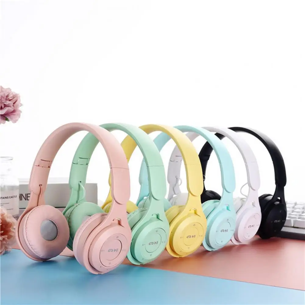 Y08 Auriculares inal&aacute;mbricos Bluetooth Macaron auriculares est&eacute;reo con diadema para juegos con micr&oacute;fono Gamer Girl regalo para tableta m&oacute;vil