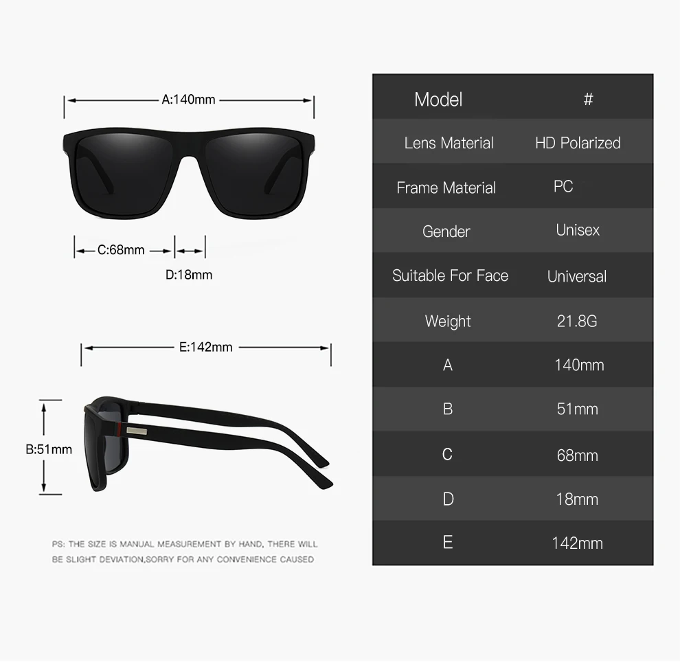 Gafas de sol cuadradas Vintage a la moda para hombre y mujer, gafas de sol de marca de lujo de dise&ntilde;ador para hombre, gafas para conducir y pescar UV400 para hombre