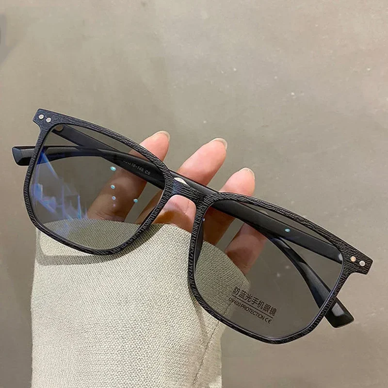 Gafas fotocrom&aacute;ticas de lujo para miop&iacute;a para mujeres y hombres, gafas para miop&iacute;a con montura cuadrada a la moda, gafas de sol terminadas para exteriores