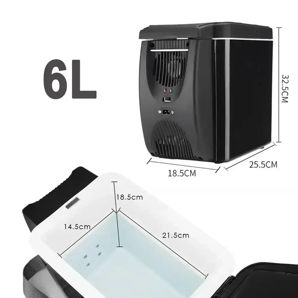 Mini refrigerador compacto portátil de 6L, refrigerador para coche de 12V, congelador para acampar, viajar, caja fría eléctrica, refrigerador de verano al aire libre Mini refrigerador compacto portátil de 6L, refrigerador para coche de 12V, congelador para acampar, viajar, caja fría eléctrica, refrigerador de verano al aire libre
