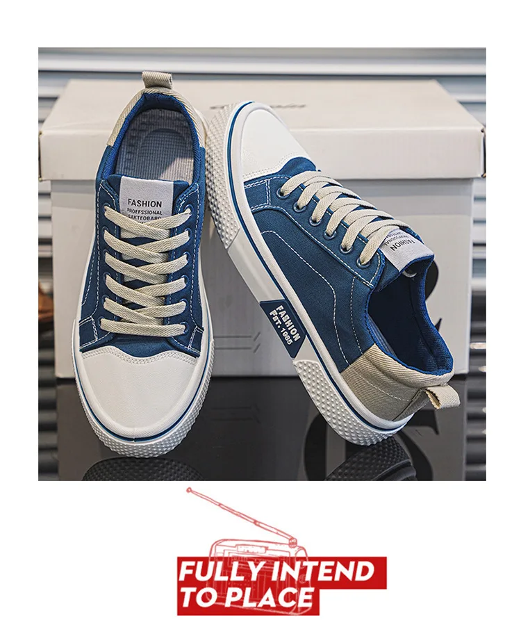 Zapatos de Skate de lona transpirables para hombre, zapatillas informales de suela suave, calzado deportivo antideslizante, ligero y vers&aacute;til, 37-48