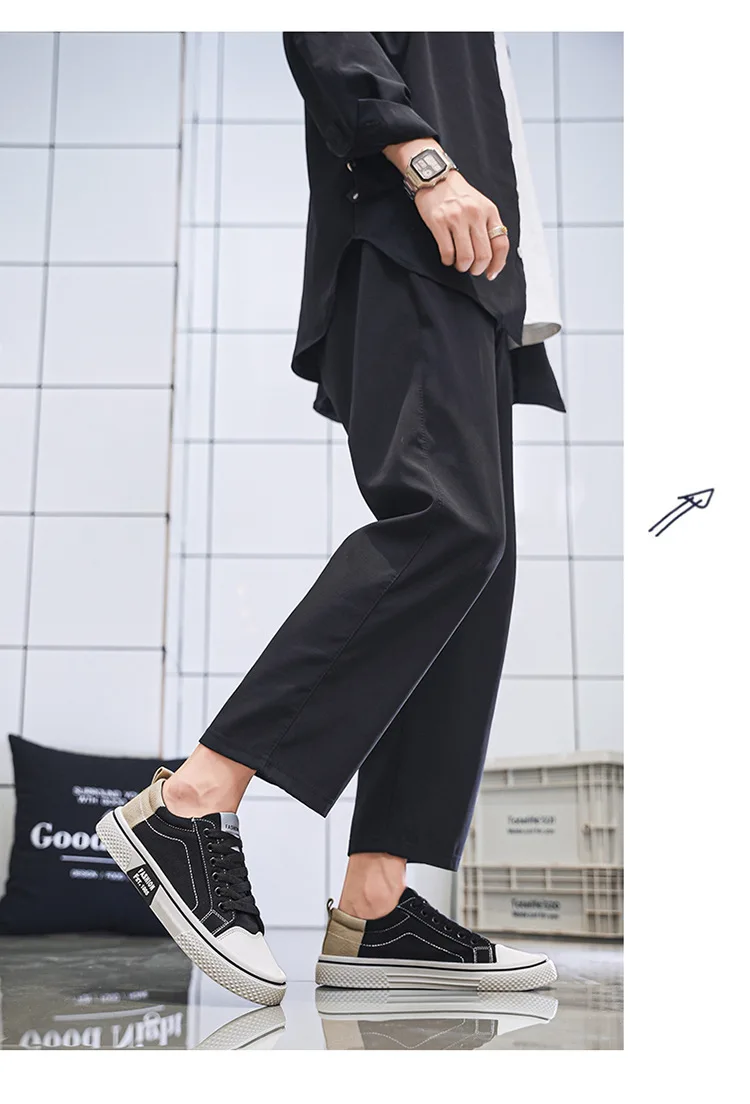 Zapatos de Skate de lona transpirables para hombre, zapatillas informales de suela suave, calzado deportivo antideslizante, ligero y vers&aacute;til, 37-48