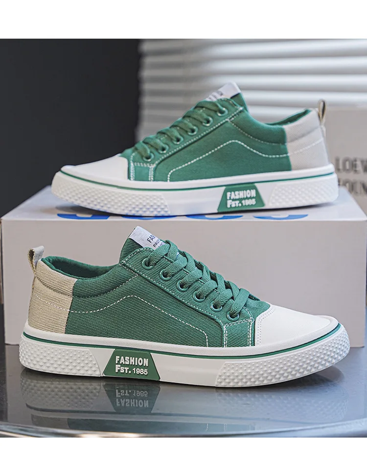 Zapatos de Skate de lona transpirables para hombre, zapatillas informales de suela suave, calzado deportivo antideslizante, ligero y vers&aacute;til, 37-48