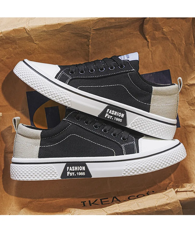 Zapatos de Skate de lona transpirables para hombre, zapatillas informales de suela suave, calzado deportivo antideslizante, ligero y vers&aacute;til, 37-48