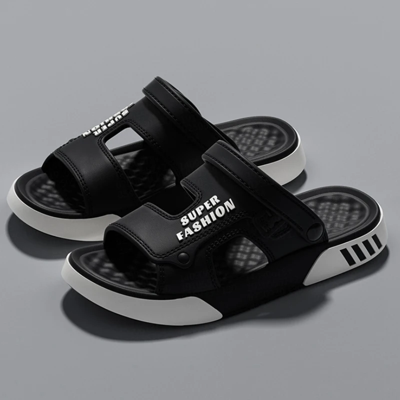 Zapatillas de hombre de verano EVA, sandalias deslizantes con plataforma de suela blanda, zapatos de playa para caminar en interiores y exteriores, chanclas, zapatos para el hogar para hombre