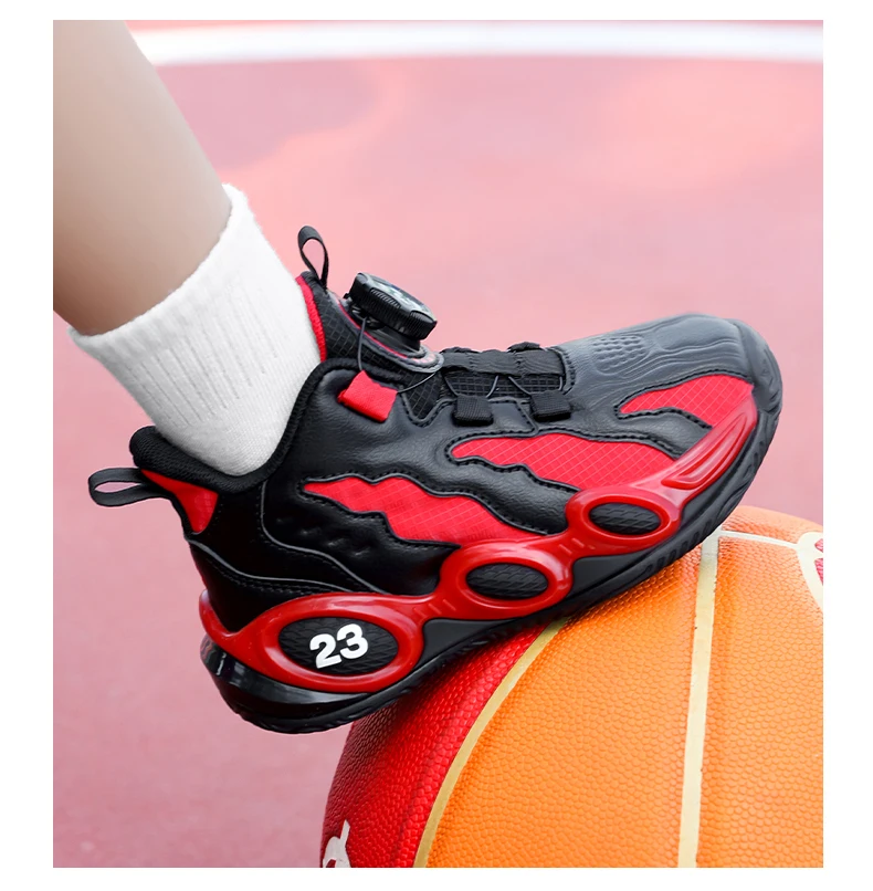 Zapatillas de baloncesto de moda para ni&ntilde;os, zapatos deportivos de cuero PU de alta calidad, zapatos casuales para ni&ntilde;os y ni&ntilde;as, c&oacute;modas zapatillas de gimnasio nuevas