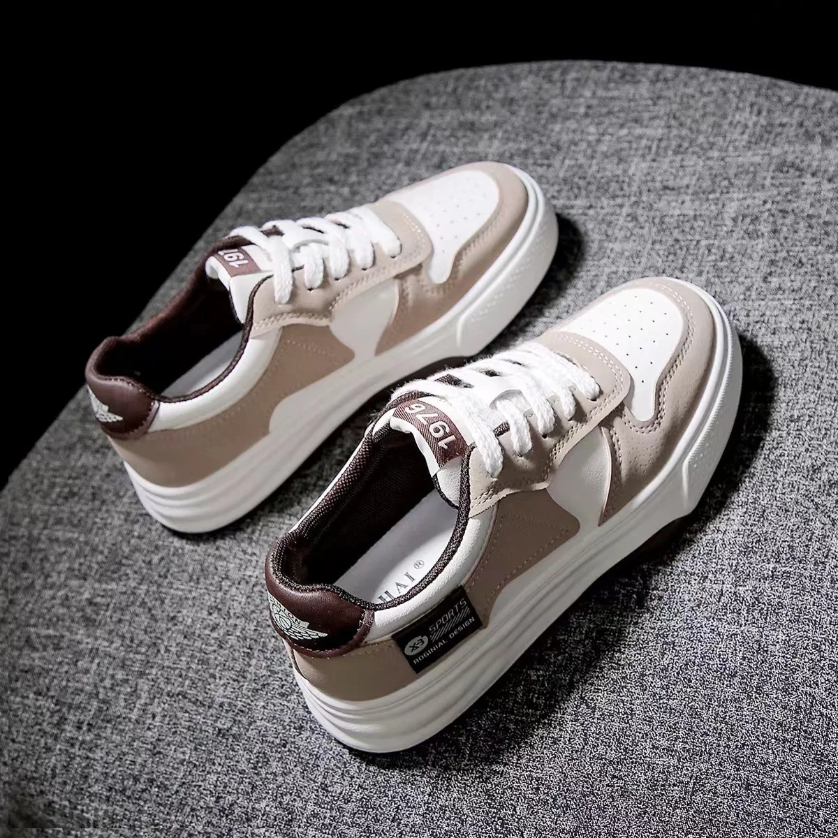 2024 zapatos de plataforma, zapatillas de deporte para mujer, zapatos vulcanizados con plataforma, zapatos c&oacute;modos de moda para mujer, zapatillas informales, Tenis Masculino