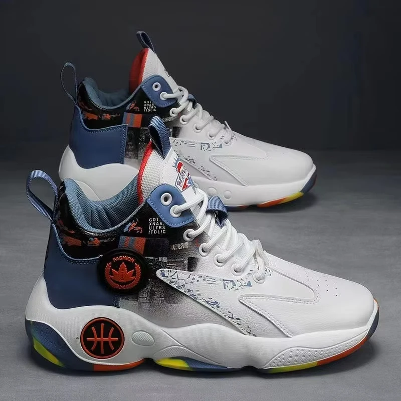 Trend Men's Shoes Breathable Sneakers High Quality Running Shoes New Platform Casual Shoe Non Slip High Top Men Basketball Shoes