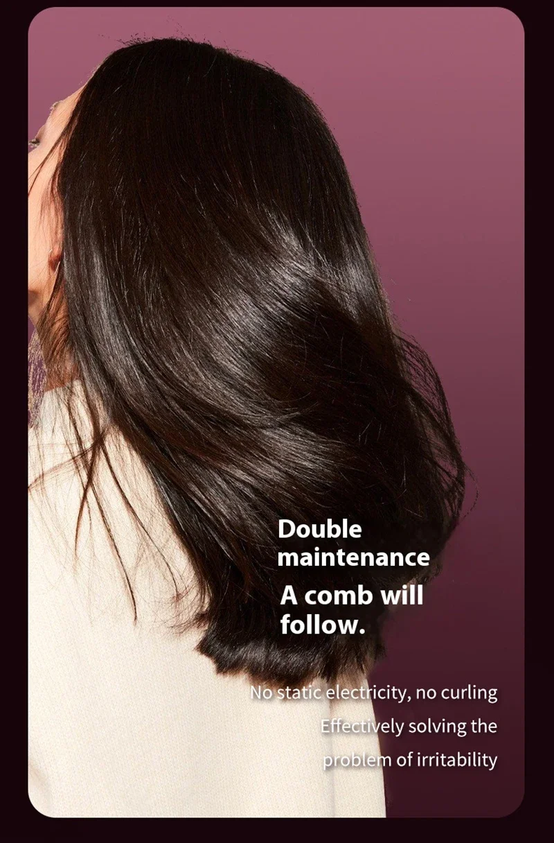 Peine de pelo rizado recto inal&aacute;mbrico, plancha de pelo de iones negativos con calefacci&oacute;n, cepillos el&eacute;ctricos para el cuidado del cabello antiescaldado recargables