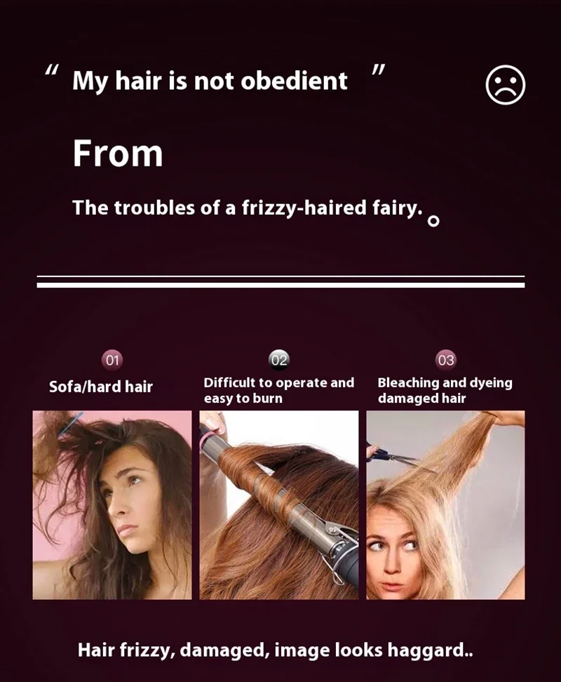 Peine de pelo rizado recto inal&aacute;mbrico, plancha de pelo de iones negativos con calefacci&oacute;n, cepillos el&eacute;ctricos para el cuidado del cabello antiescaldado recargables