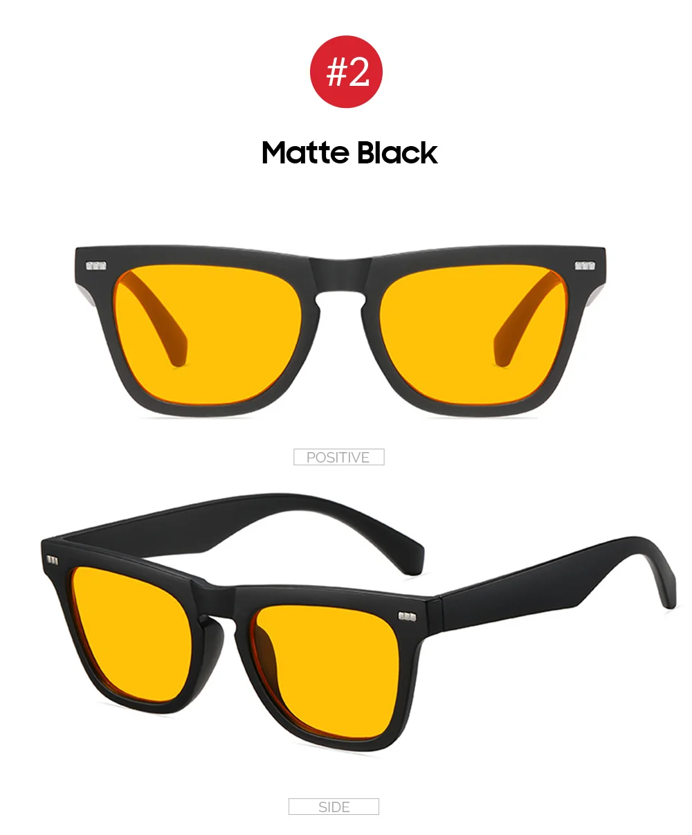 VIVIBEE gafas cuadradas con bloqueo de luz azul para hombre, lentes naranjas UV400 para videojuegos, gafas negras mate para oficina para mujer, tendencia 2025 VIVIBEE gafas cuadradas con bloqueo de luz azul para hombre, lentes naranjas UV400 para videojuegos, gafas negras mate para oficina para mujer, tendencia 2025