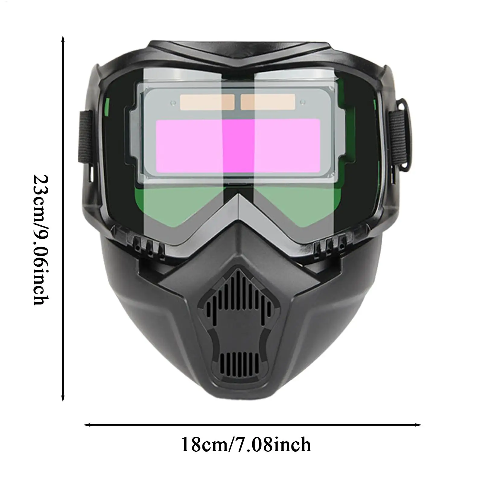 Casco de soldadura con oscurecimiento autom&aacute;tico, Protector de soldadura transpirable, Protector facial para soldador, capucha protectora de soldadura para pulir