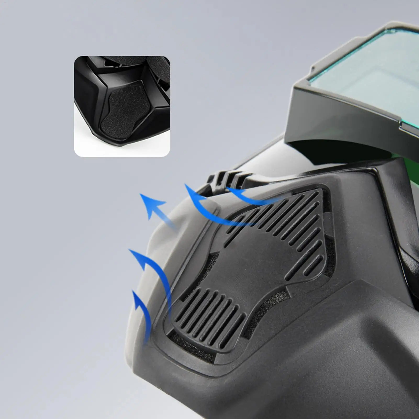 Casco de soldadura con oscurecimiento autom&aacute;tico, Protector de soldadura transpirable, Protector facial para soldador, capucha protectora de soldadura para pulir