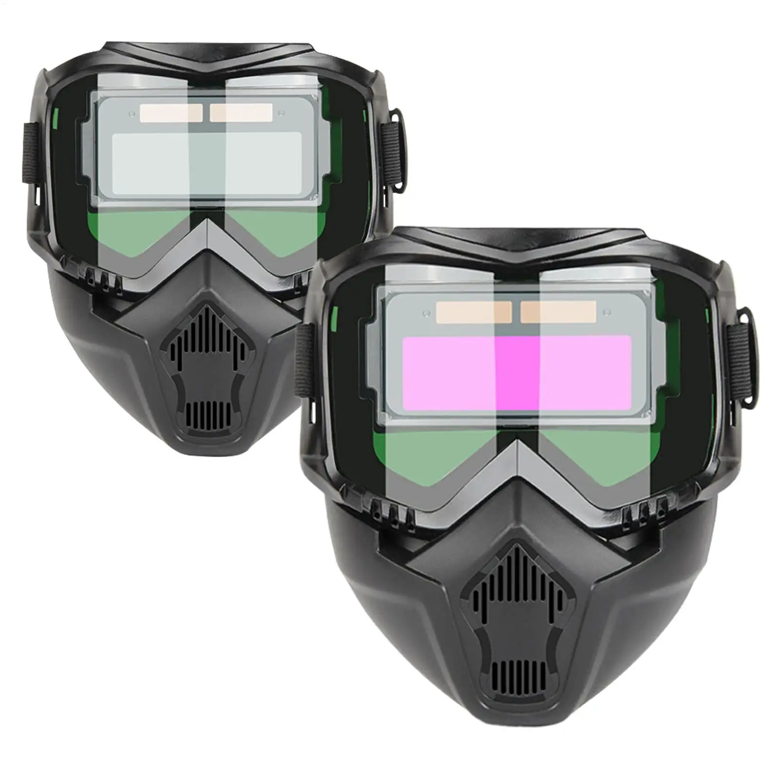 Casco de soldadura con oscurecimiento autom&aacute;tico, Protector de soldadura transpirable, Protector facial para soldador, capucha protectora de soldadura para pulir