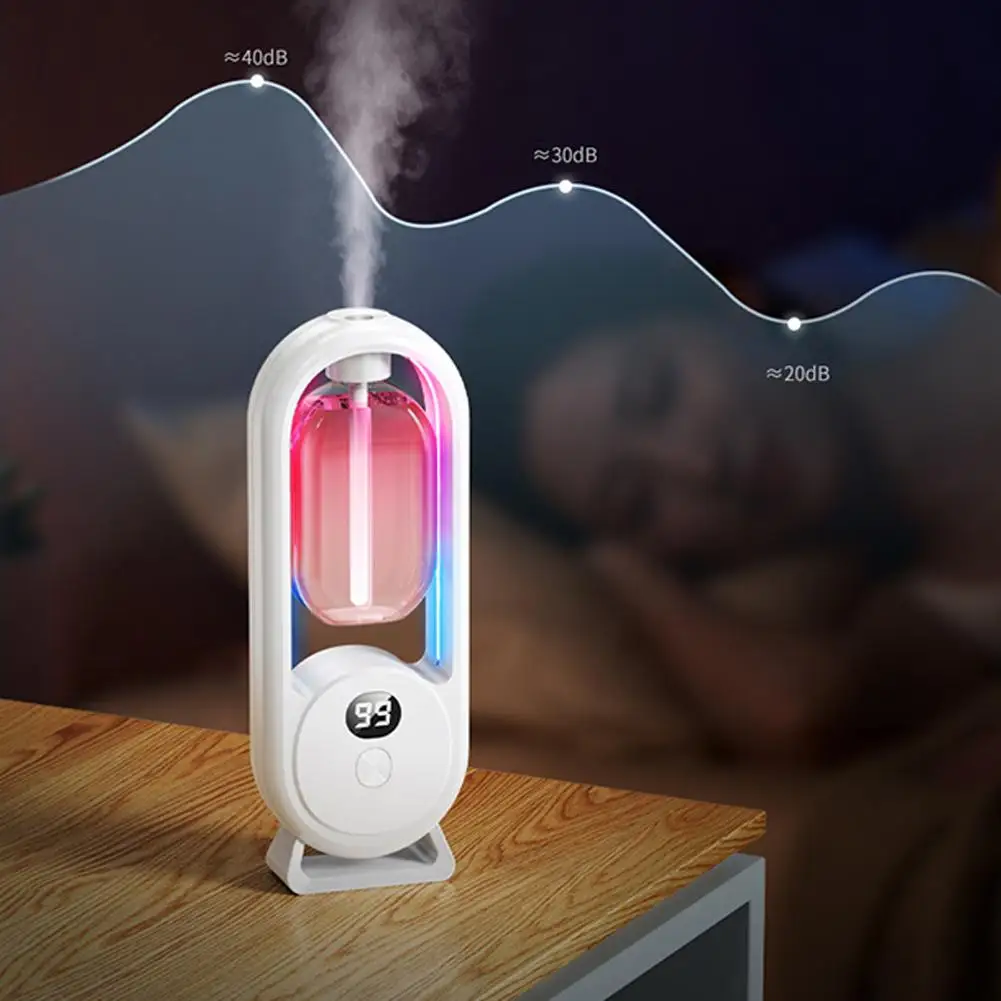 Difusor de fragancia automático, difusor de aceites esenciales alimentado por USB con pulverización y luz, fragancia casera para sala de estar, dormitorio Difusor de fragancia automático, difusor de aceites esenciales alimentado por USB con pulverización y luz, fragancia casera para sala de estar, dormitorio