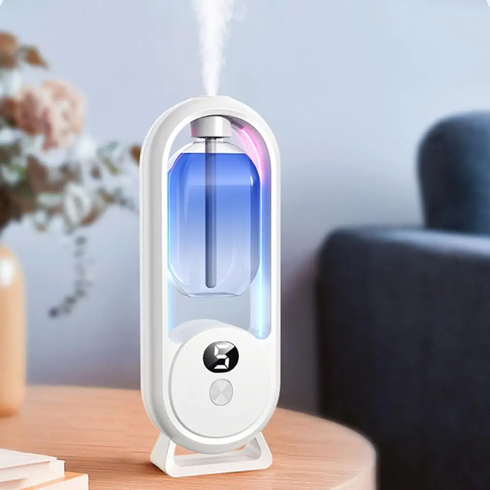 Difusor de fragancia automático, difusor de aceites esenciales alimentado por USB con pulverización y luz, fragancia casera para sala de estar, dormitorio Difusor de fragancia automático, difusor de aceites esenciales alimentado por USB con pulverización y luz, fragancia casera para sala de estar, dormitorio