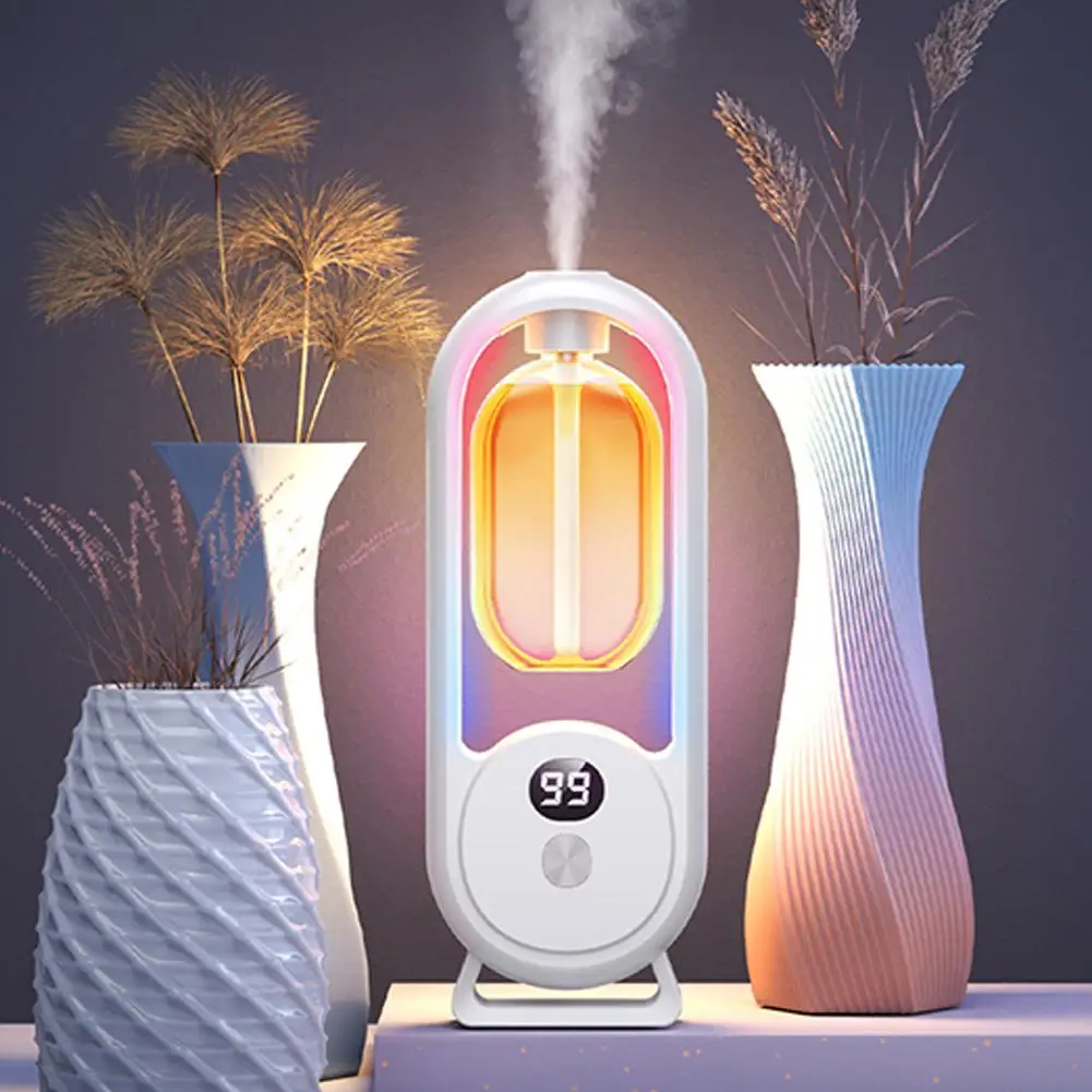 Difusor de fragancia automático, difusor de aceites esenciales alimentado por USB con pulverización y luz, fragancia casera para sala de estar, dormitorio Difusor de fragancia automático, difusor de aceites esenciales alimentado por USB con pulverización y luz, fragancia casera para sala de estar, dormitorio