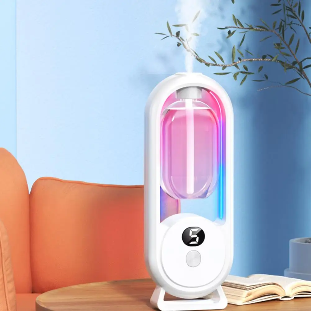 Difusor de fragancia automático, difusor de aceites esenciales alimentado por USB con pulverización y luz, fragancia casera para sala de estar, dormitorio Difusor de fragancia automático, difusor de aceites esenciales alimentado por USB con pulverización y luz, fragancia casera para sala de estar, dormitorio
