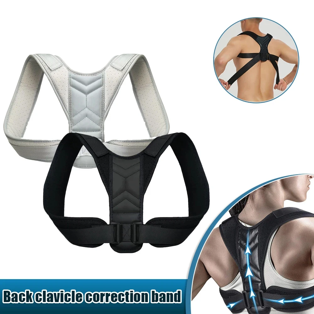 Corrector de postura de espalda, soporte de cuello ajustable, equipo de entrenamiento para el hogar y la Oficina, cintur&oacute;n corrector de soporte de hombro Postura para hombre y mujer