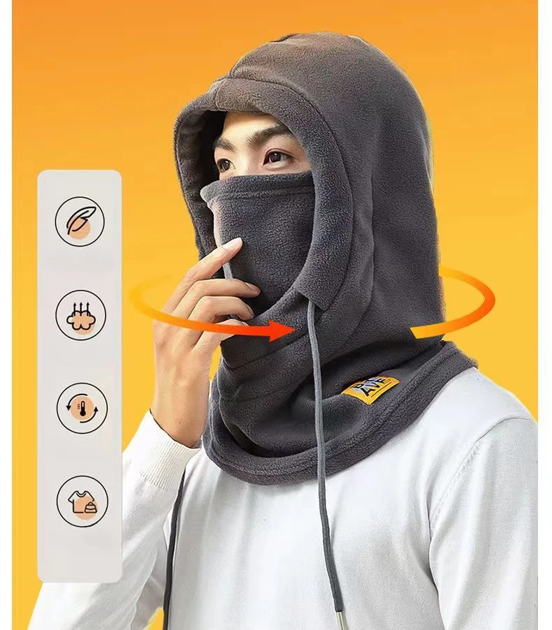 Gorro c&aacute;lido de invierno con m&aacute;scara y calentador de cuello Pasamonta&ntilde;as 3 en 1 a prueba de viento para hombres y mujeres Gorro enmascarado Ciclismo Protecci&oacute;n contra el clima fr&iacute;o