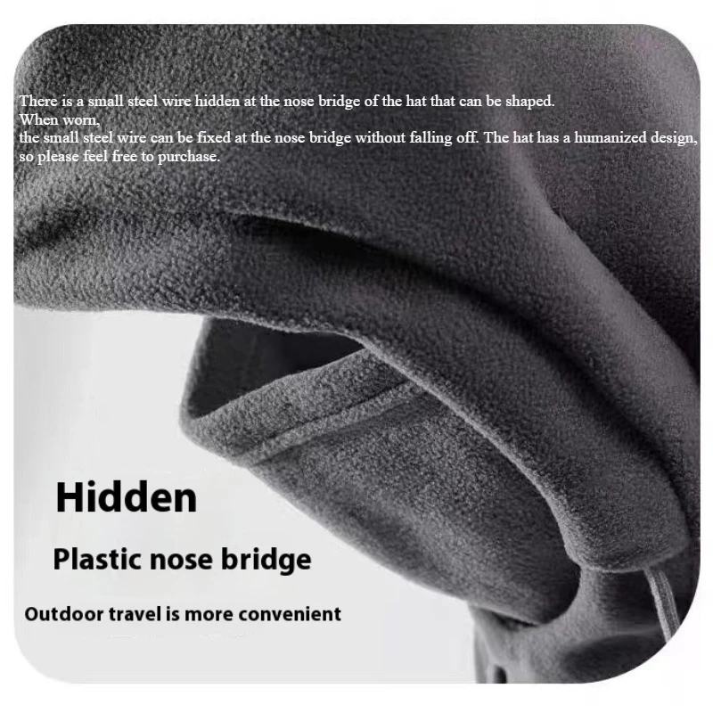 Gorro c&aacute;lido de invierno con m&aacute;scara y calentador de cuello Pasamonta&ntilde;as 3 en 1 a prueba de viento para hombres y mujeres Gorro enmascarado Ciclismo Protecci&oacute;n contra el clima fr&iacute;o