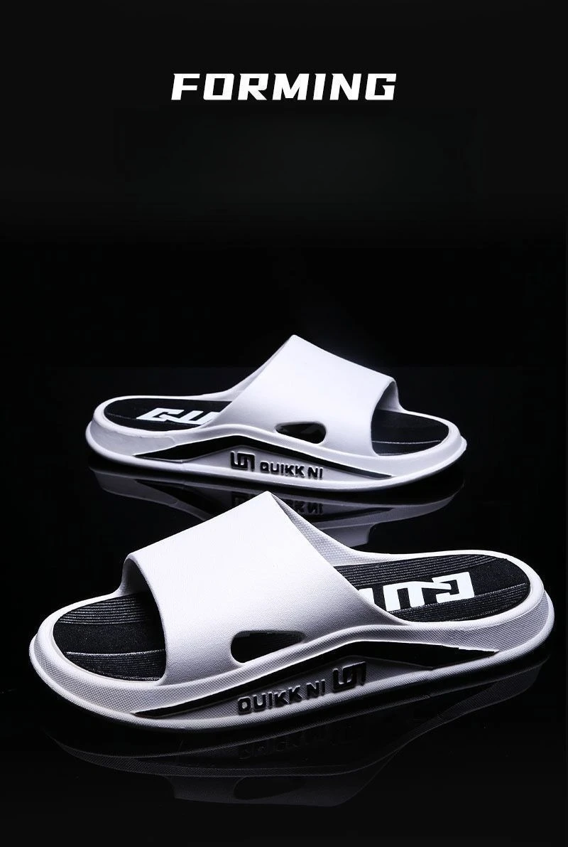 Zapatillas de moda para hombre, chanclas antideslizantes de suela blanda de PVC para hombre, sandalias de playa con parte inferior gruesa para exteriores, zapatillas de ba&ntilde;o para el hogar para parejas