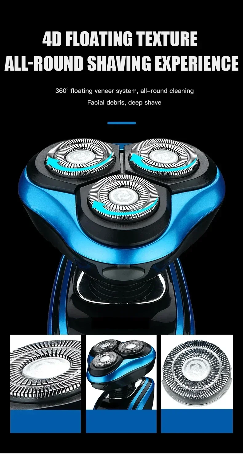 Xiaomi-Afeitadora el&eacute;ctrica 4D 5320s para hombres, cortadora de pelo el&eacute;ctrica, recargable por USB, cortadora de pelo profesional, h&uacute;meda y seca