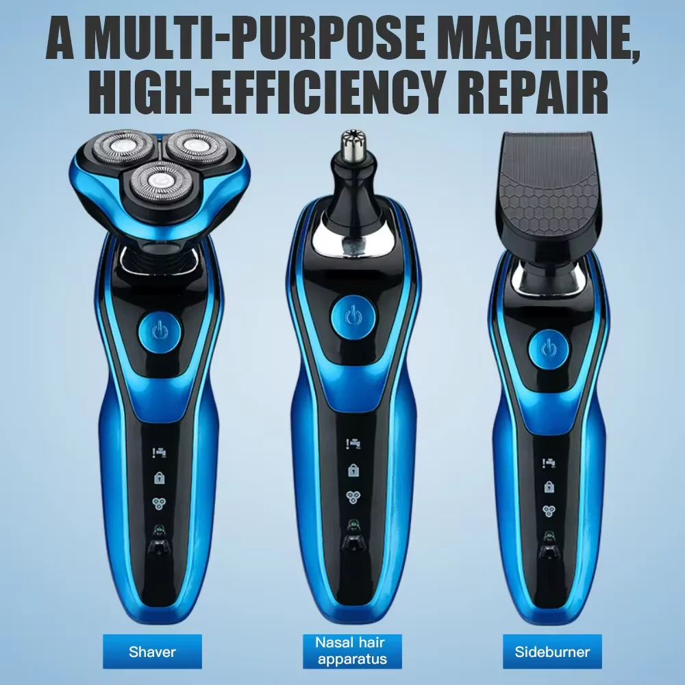 Afeitadora eléctrica, Afeitadora rotativa, maquinilla de afeitar eléctrica, recortadora de barba, cortadora de pelo recargable, cortadora para hombres, resistente al agua Afeitadora eléctrica, Afeitadora rotativa, maquinilla de afeitar eléctrica, recortadora de barba, cortadora de pelo recargable, cortadora para hombres, resistente al agua