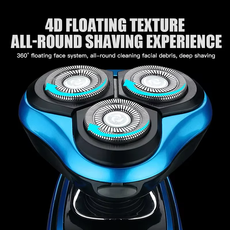 Afeitadora eléctrica, Afeitadora rotativa, maquinilla de afeitar eléctrica, recortadora de barba, cortadora de pelo recargable, cortadora para hombres, resistente al agua Afeitadora eléctrica, Afeitadora rotativa, maquinilla de afeitar eléctrica, recortadora de barba, cortadora de pelo recargable, cortadora para hombres, resistente al agua