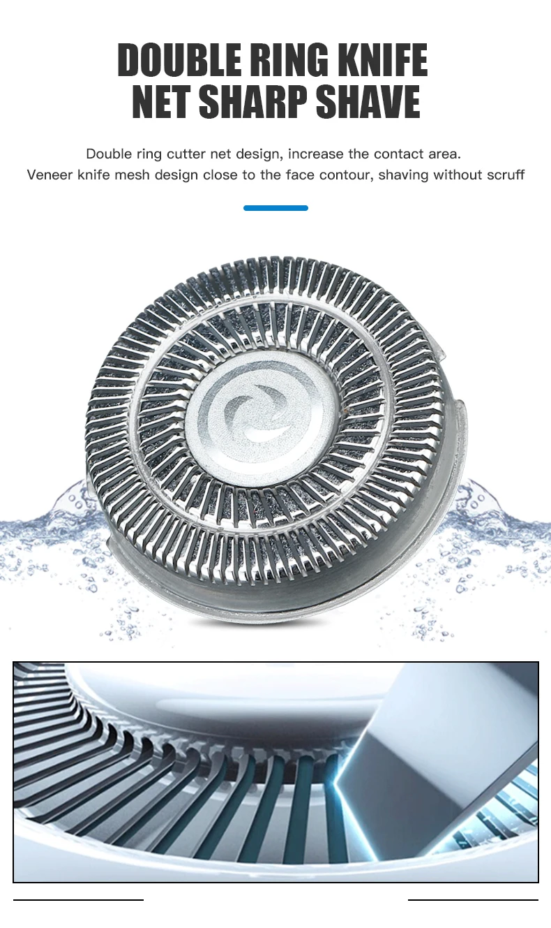 Afeitadora el&eacute;ctrica, Afeitadora rotativa, maquinilla de afeitar el&eacute;ctrica, recortadora de barba, cortadora de pelo recargable, cortadora para hombres, resistente al agua