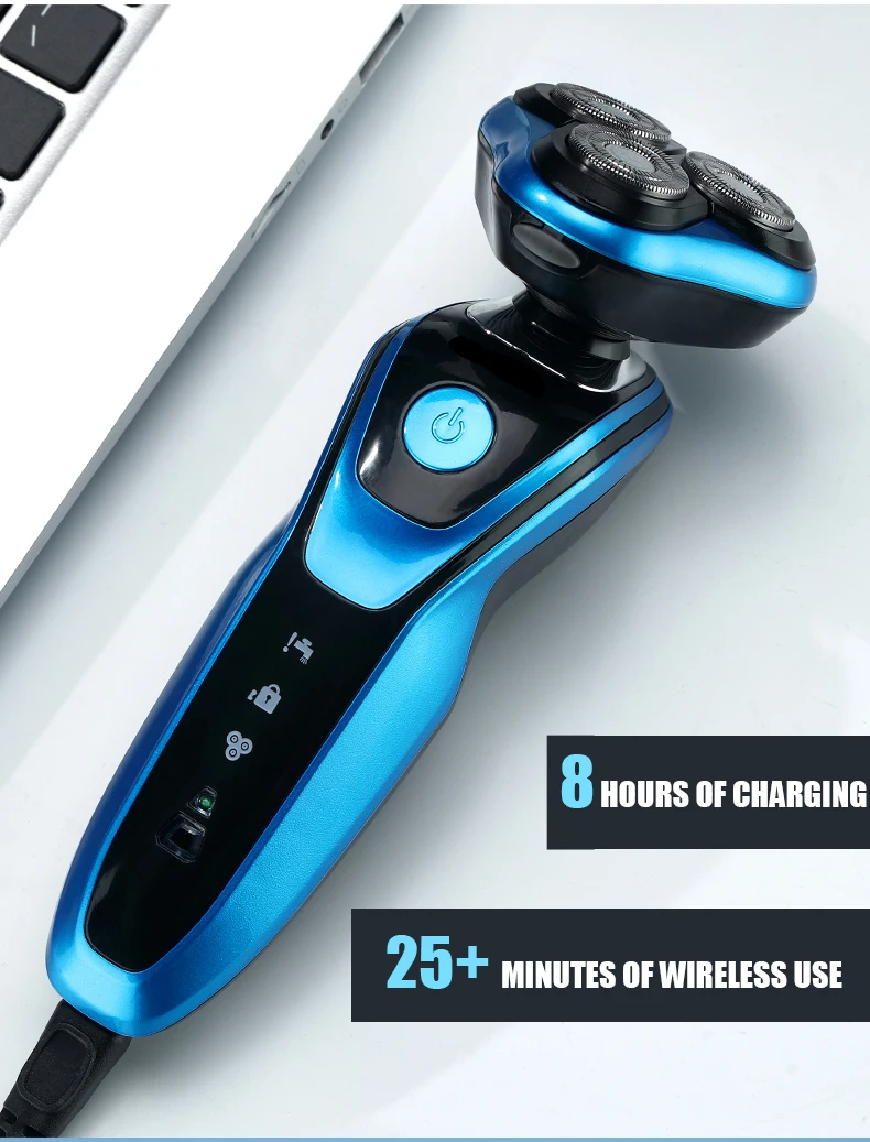Afeitadora el&eacute;ctrica, Afeitadora rotativa, maquinilla de afeitar el&eacute;ctrica, recortadora de barba, cortadora de pelo recargable, cortadora para hombres, resistente al agua