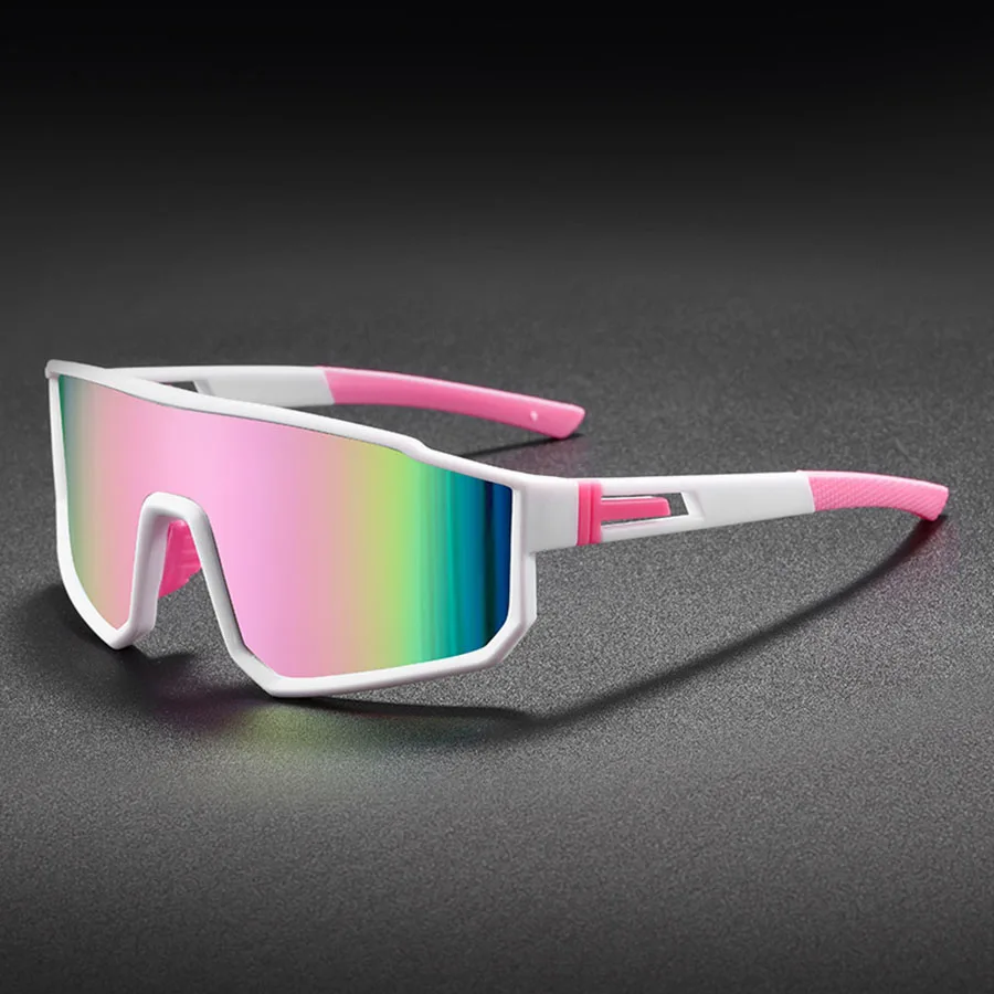 Gafas de ciclismo de gran tama&ntilde;o para hombre, gafas de sol con revestimiento colorido a prueba de viento para bicicleta, deportes al aire libre, motocicleta