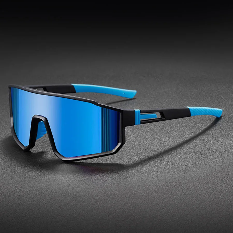 Gafas de ciclismo de gran tama&ntilde;o para hombre, gafas de sol con revestimiento colorido a prueba de viento para bicicleta, deportes al aire libre, motocicleta