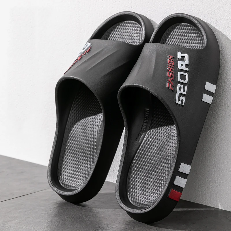 Zapatillas de masaje a la moda para hombre, sandalias para interiores y exteriores, chanclas de playa, chanclas de suela gruesa para mujer, zapatillas de ducha antideslizantes de verano para hombre