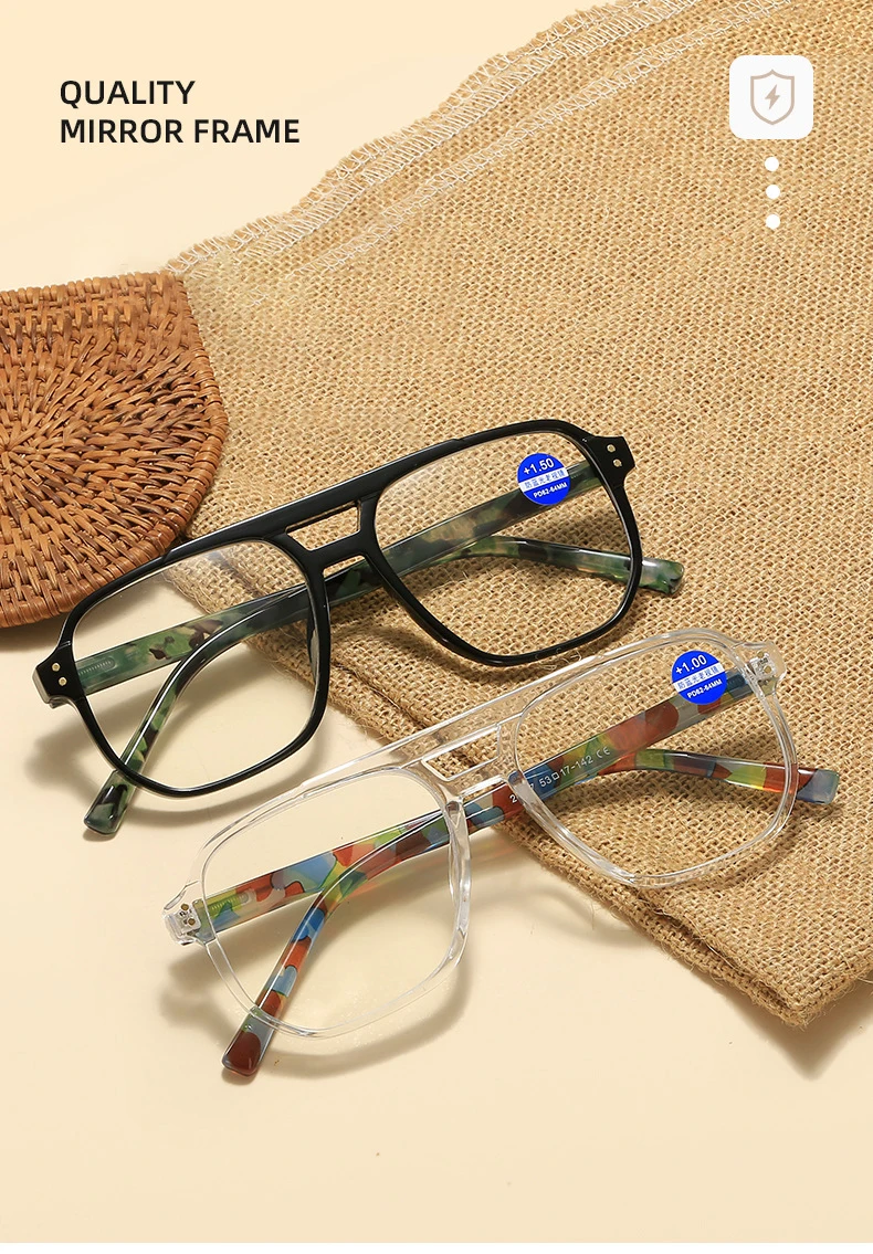 Nuevas gafas de lectura de moda para hombres con patas de resorte y sin diseño de sujeción facial, gafas antiluz azul para presbicia e hipermetropía Nuevas gafas de lectura de moda para hombres con patas de resorte y sin diseño de sujeción facial, gafas antiluz azul para presbicia e hipermetropía