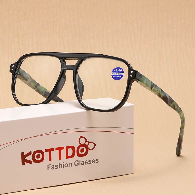 Nuevas gafas de lectura de moda para hombres con patas de resorte y sin diseño de sujeción facial, gafas antiluz azul para presbicia e hipermetropía Nuevas gafas de lectura de moda para hombres con patas de resorte y sin diseño de sujeción facial, gafas antiluz azul para presbicia e hipermetropía