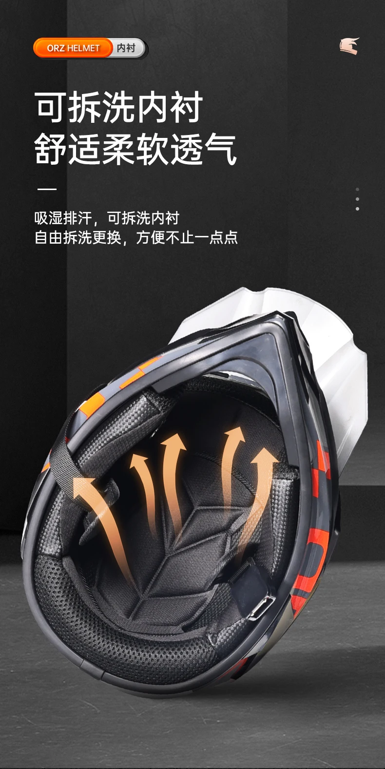 ORZ Casco de carreras todoterreno para motocicleta de alta calidad ATV Forest DH Casco completo para bicicleta de montaña aprobado por DOT ORZ Casco de carreras todoterreno para motocicleta de alta calidad ATV Forest DH Casco completo para bicicleta de montaña aprobado por DOT