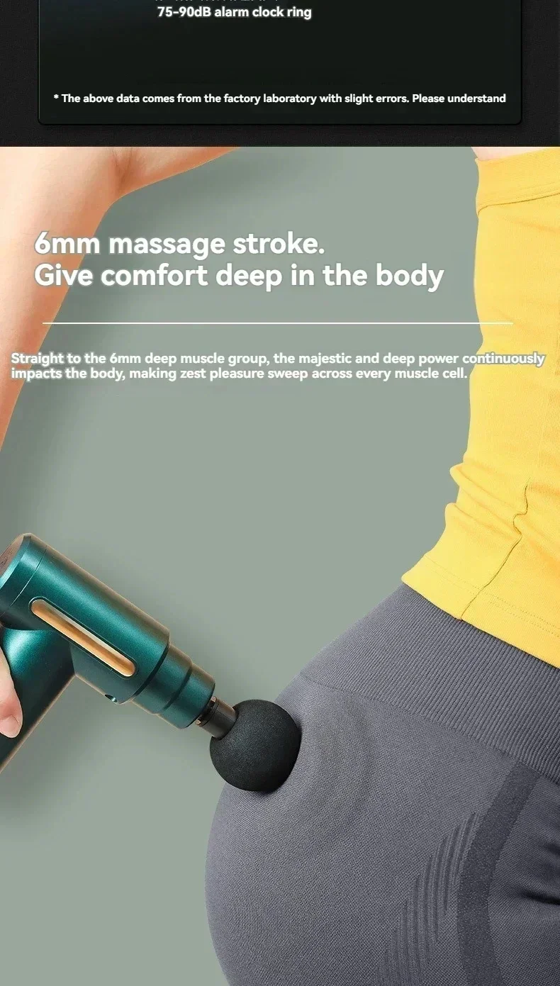 Nueva pistola de masaje de Fascia port&aacute;til, Mini pistola de masaje de pies y cuello de tejido profundo, equipo de masaje de cuerpo entero de velocidad ajustable ligero