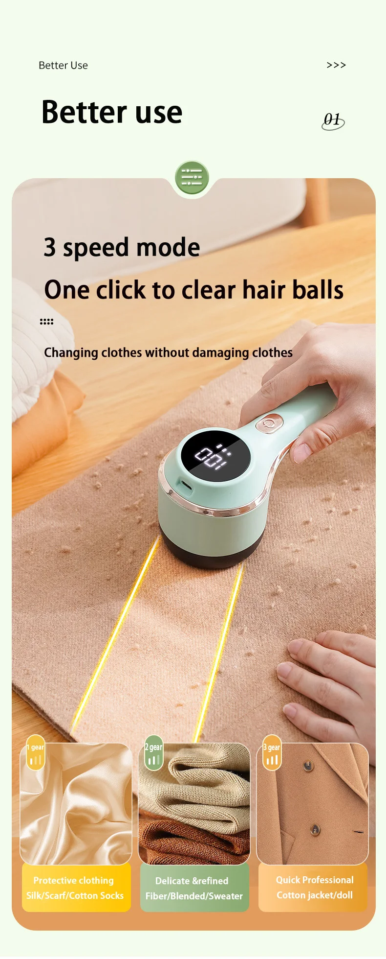 Quitapelusas para ropa, recortador de bolas de pelo, pelusas, pelusas, ropa, su&eacute;ter, tela, afeitadora con LED, el&eacute;ctrico Digital, Remo de pelusas