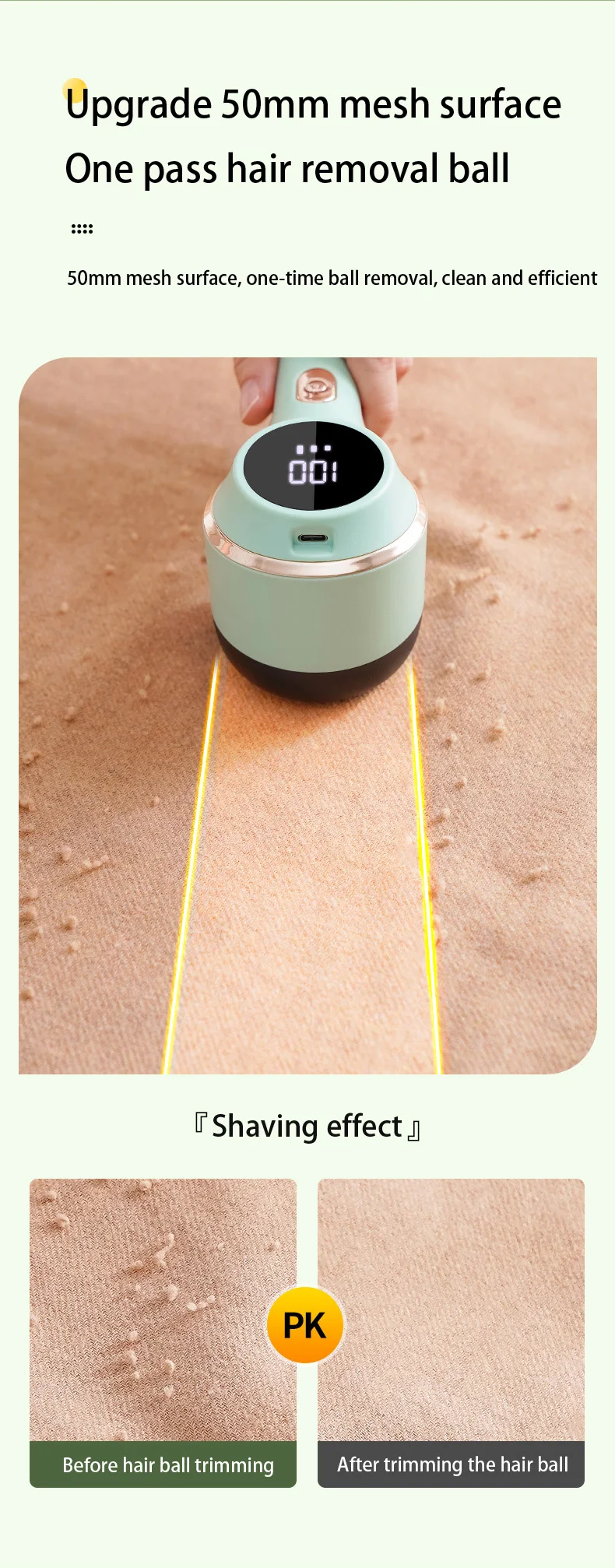 Quitapelusas para ropa, recortador de bolas de pelo, pelusas, pelusas, ropa, su&eacute;ter, tela, afeitadora con LED, el&eacute;ctrico Digital, Remo de pelusas