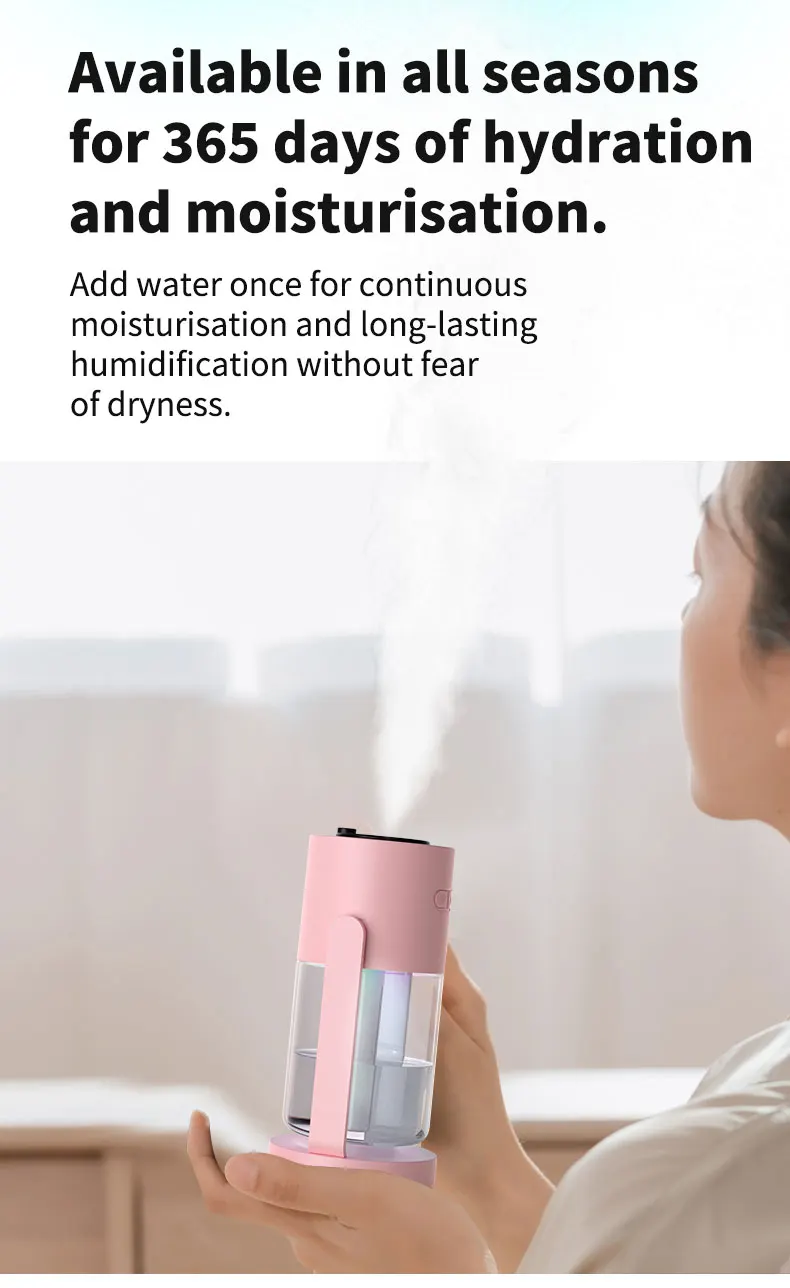 Humidificador de aire de escritorio para coche, proyecci&oacute;n de cielo estrellado, humidificador con cabezal m&oacute;vil, hidrataci&oacute;n creativa, m&aacute;quina con cabezal m&oacute;vil en aerosol USB