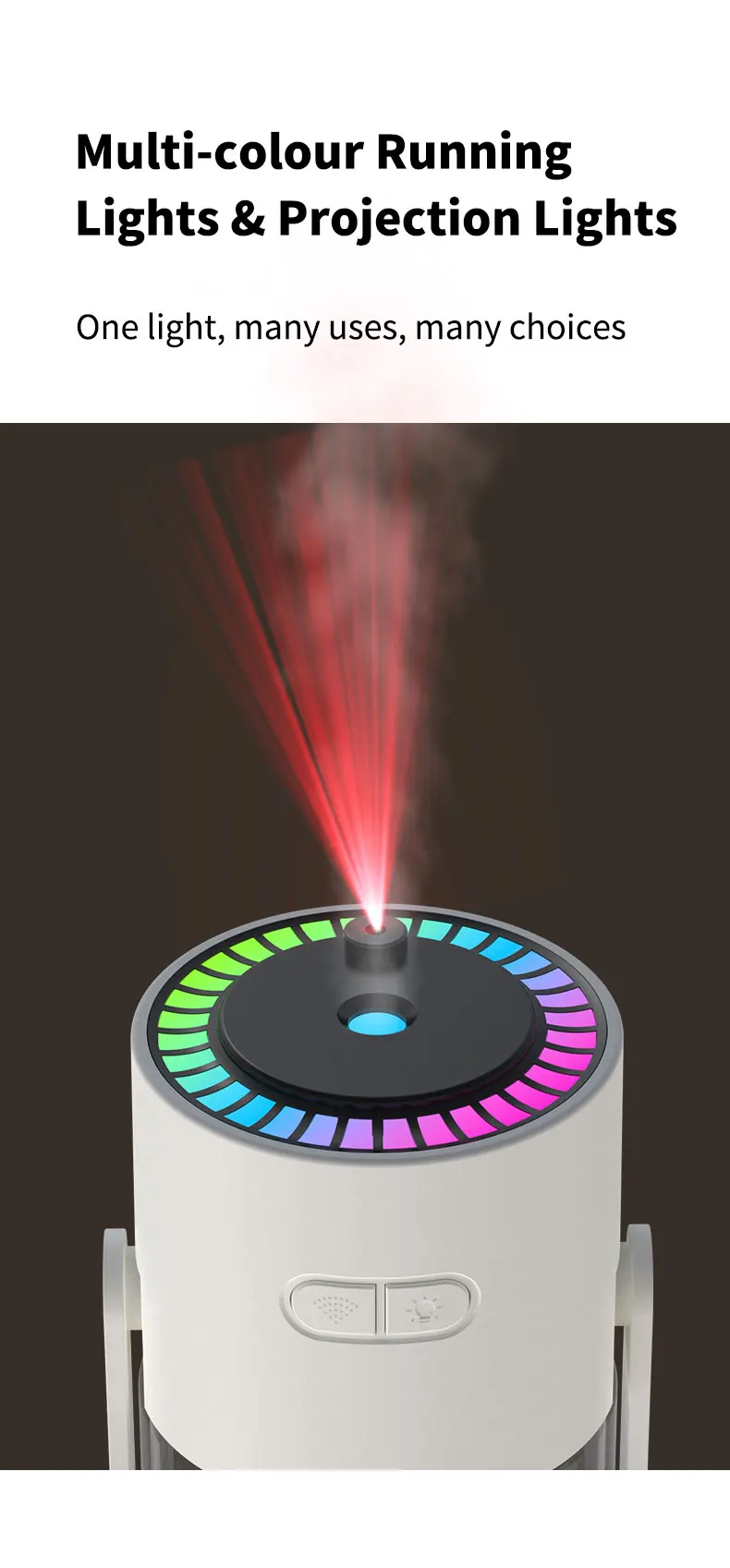 Humidificador de aire de escritorio para coche, proyecci&oacute;n de cielo estrellado, humidificador con cabezal m&oacute;vil, hidrataci&oacute;n creativa, m&aacute;quina con cabezal m&oacute;vil en aerosol USB