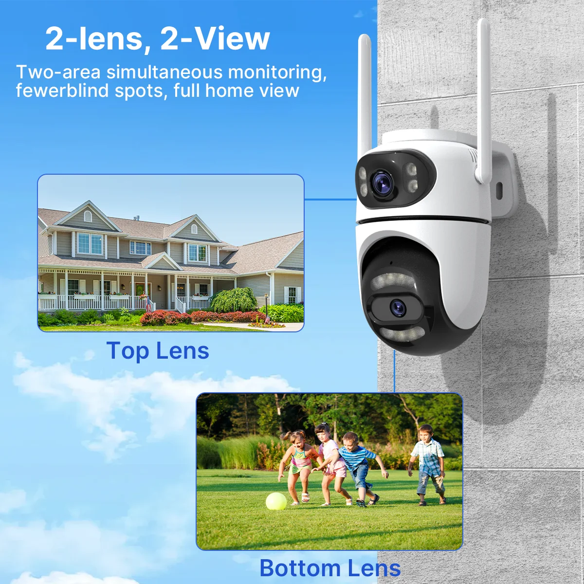 Cámara PTZ de 8MP, 4K, HD, Wifi, aplicación iCsee, lente Dual, pantallas duales, cámara IP de videovigilancia, seguimiento Ai, CCTV de seguridad para el hogar al aire libre Cámara PTZ de 8MP, 4K, HD, Wifi, aplicación iCsee, lente Dual, pantallas duales, cámara IP de videovigilancia, seguimiento Ai, CCTV de seguridad para el hogar al aire libre