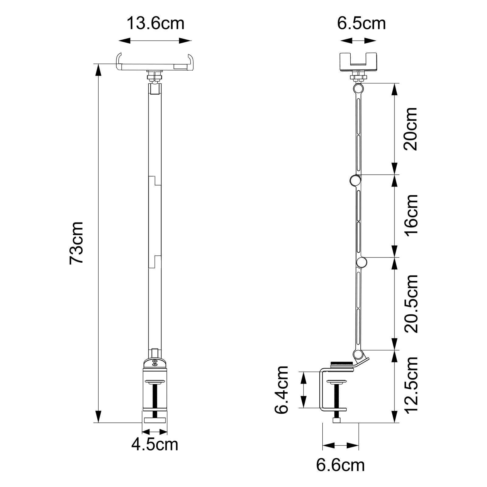 Soporte para tableta Artpowers, soporte para Monitor port&aacute;til, soporte para tel&eacute;fono, port&aacute;til, soporte giratorio ajustable para tableta con Clip