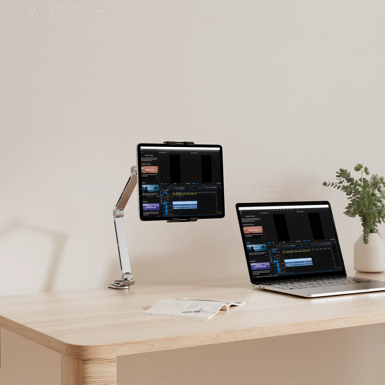 Soporte para tableta Artpowers, soporte para Monitor port&aacute;til, soporte para tel&eacute;fono, port&aacute;til, soporte giratorio ajustable para tableta con Clip