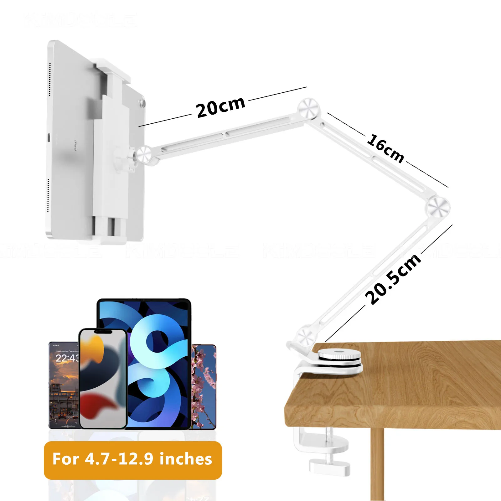 Soporte para tableta Artpowers, soporte para Monitor portátil, soporte para teléfono, portátil, soporte giratorio ajustable para tableta con Clip Soporte para tableta Artpowers, soporte para Monitor portátil, soporte para teléfono, portátil, soporte giratorio ajustable para tableta con Clip
